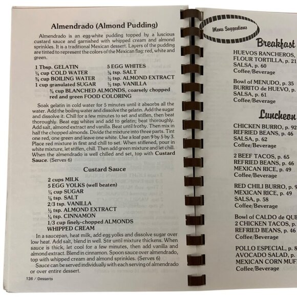 Mexican Family Favorites Cook Book By Maria Teresa Bermudez 1998 Spiral Bound - Picture 11 of 11